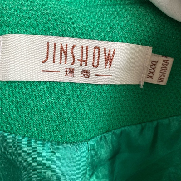 Green Asymetrical Button Up Blazer / Pea Coat | Foreign Brand | Medium Size Fit - Picture 8 of 9